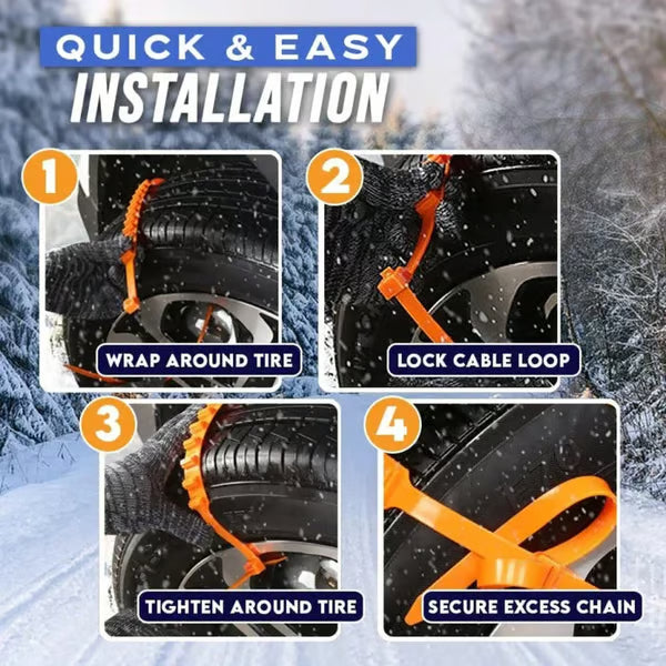🔥2025 Winter Hot Sale🔥Universal Reusable Anti-skid PE Tire Chain
