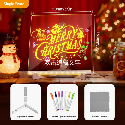 🎅Christmas Sale 50% OFF 🎄50K+Kids LED Drawing Board 🎉Holiday Sale! ✨ Light-Up Acrylic Dry Erase Board for Creative Fun