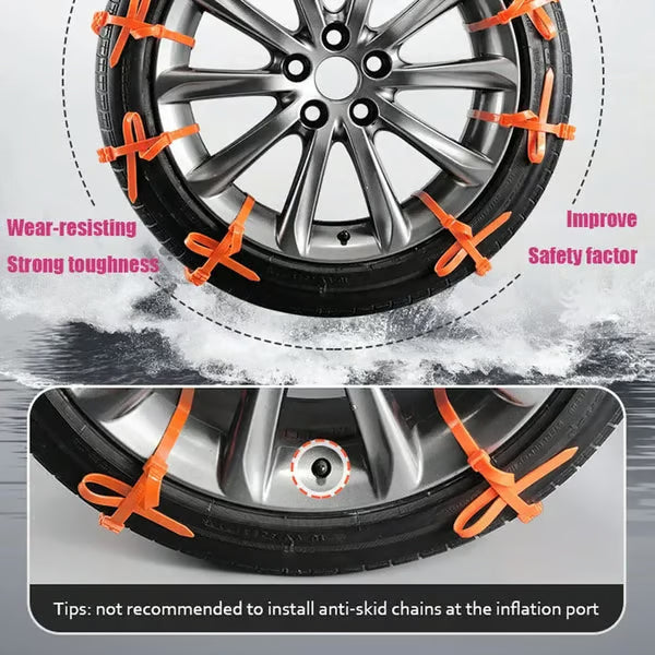 🔥2025 Winter Hot Sale🔥Universal Reusable Anti-skid PE Tire Chain