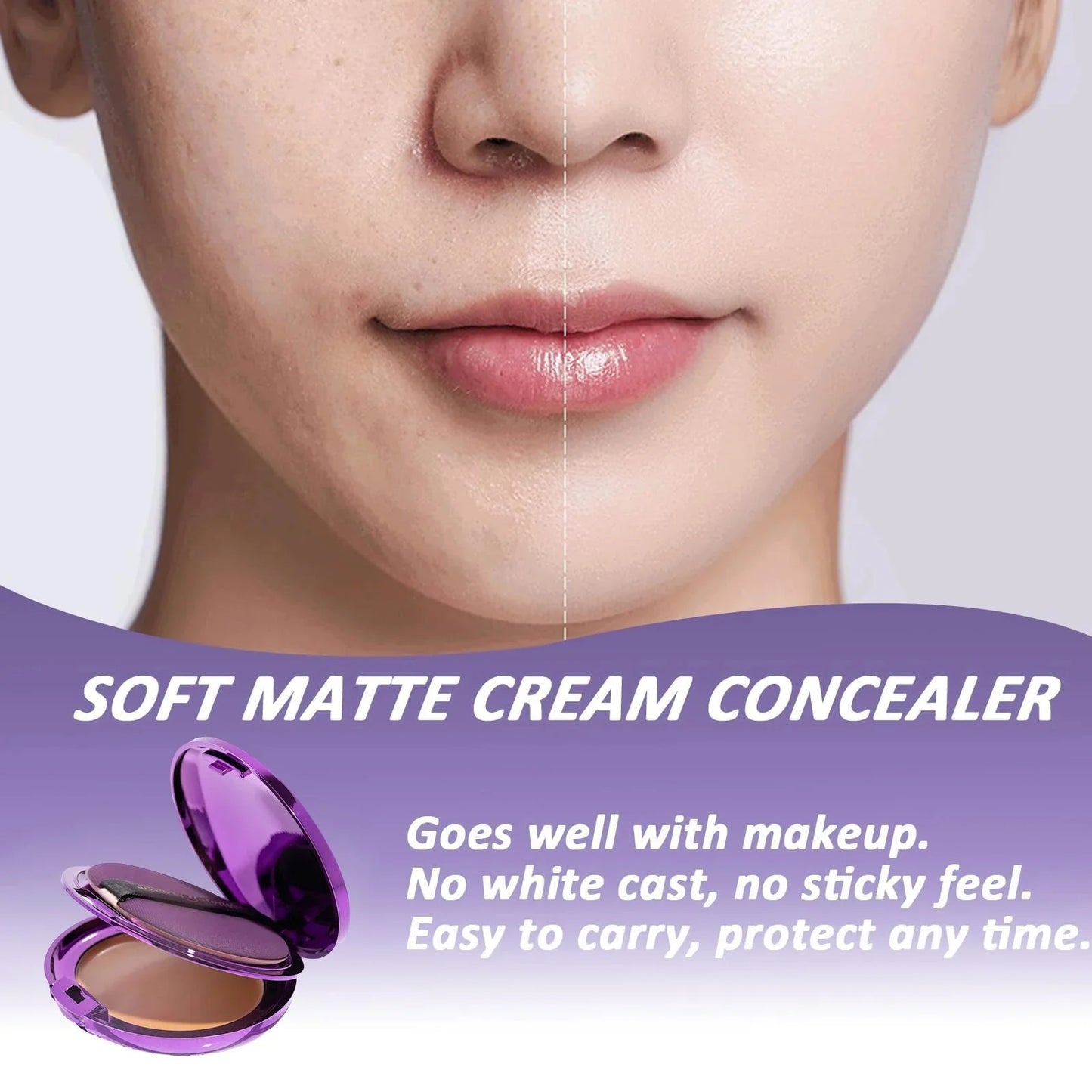 ⏰Christmas Limited-Edition Sale 49% OFF🎄Soft Matte Cream Concealer with Brush FREE