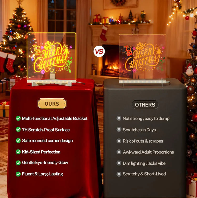 🎅Christmas Sale 50% OFF 🎄50K+Kids LED Drawing Board 🎉Holiday Sale! ✨ Light-Up Acrylic Dry Erase Board for Creative Fun