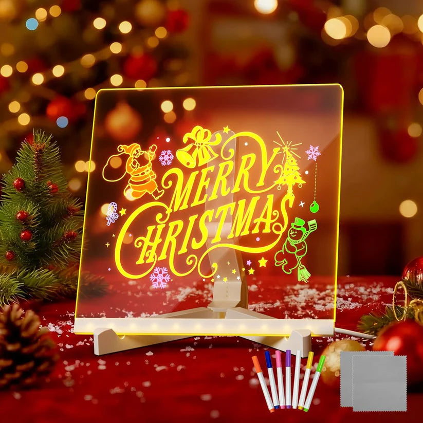 🎅Christmas Sale 50% OFF 🎄50K+Kids LED Drawing Board 🎉Holiday Sale! ✨ Light-Up Acrylic Dry Erase Board for Creative Fun