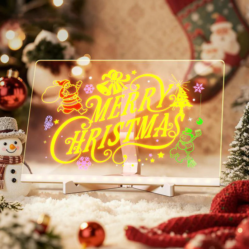 🎅Christmas Sale 50% OFF 🎄50K+Kids LED Drawing Board 🎉Holiday Sale! ✨ Light-Up Acrylic Dry Erase Board for Creative Fun