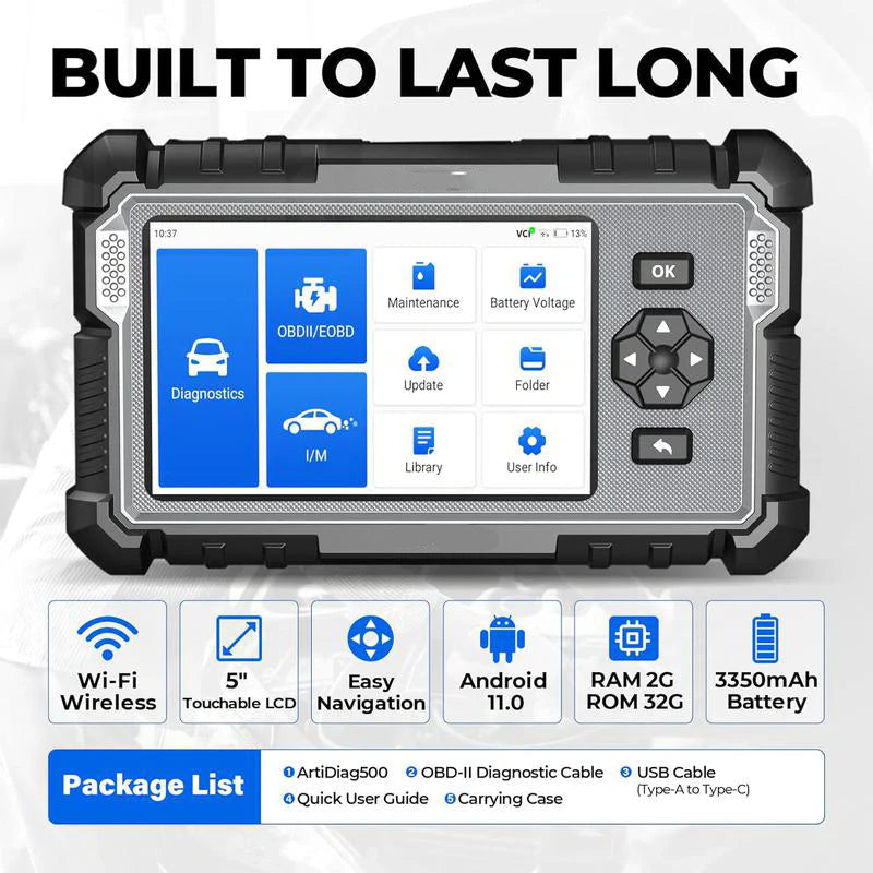 OBD2 Diagnostic Scanner with Reset Functions
