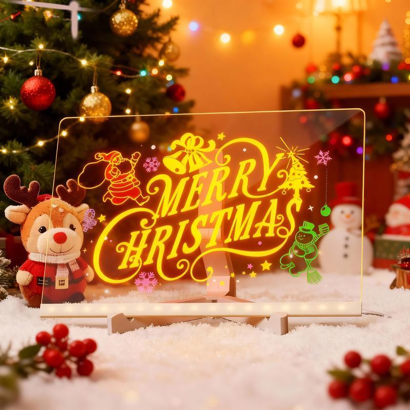 🎅Christmas Sale 50% OFF 🎄50K+Kids LED Drawing Board 🎉Holiday Sale! ✨ Light-Up Acrylic Dry Erase Board for Creative Fun
