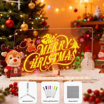 🎅Christmas Sale 50% OFF 🎄50K+Kids LED Drawing Board 🎉Holiday Sale! ✨ Light-Up Acrylic Dry Erase Board for Creative Fun