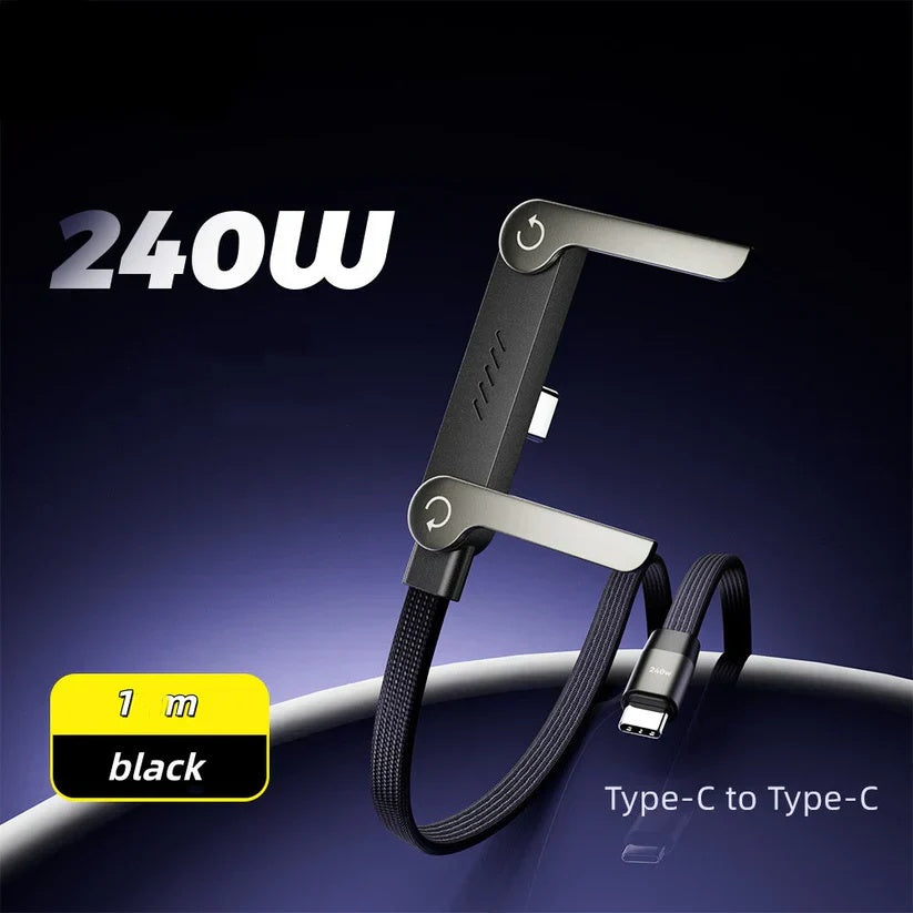⚡️240w super fast charging📱Invisible Holder Charger Cable with Stand