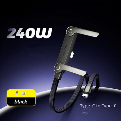 ⚡️240w super fast charging📱Invisible Holder Charger Cable with Stand