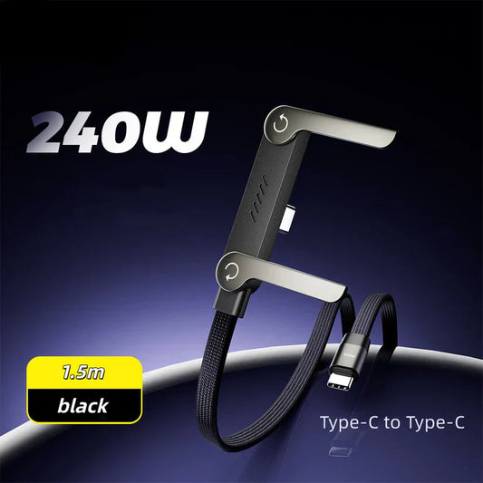 ⚡️240w super fast charging📱Invisible Holder Charger Cable with Stand